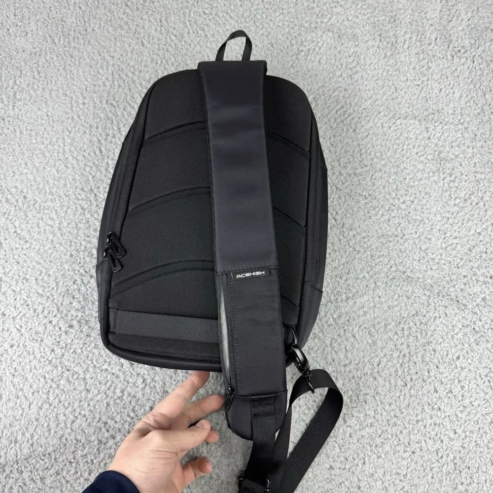 Lucid‎ Motors Black Backpack 1 Strap Tech With USB Ports Acehigh